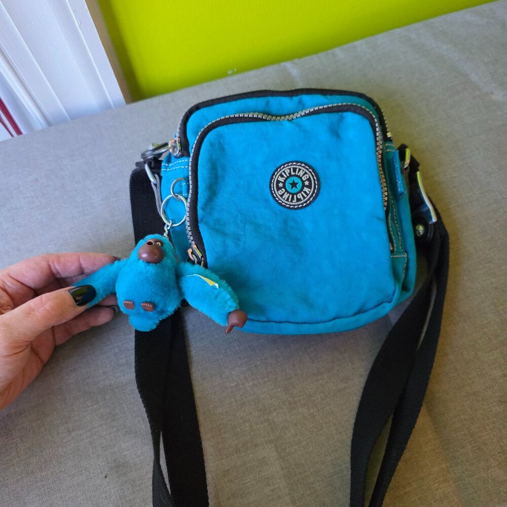Kipling small crossbody bag Aqua Blue NWOT